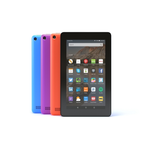 Amazon Fire in blue, magenta, tangerine and black. (Photo: Business Wire)