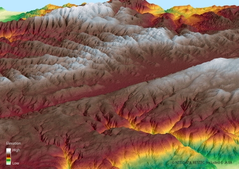 5m resolution 3D Map of the San Andreas Fault (Digital Elevation Model) (Graphic: Business Wire)