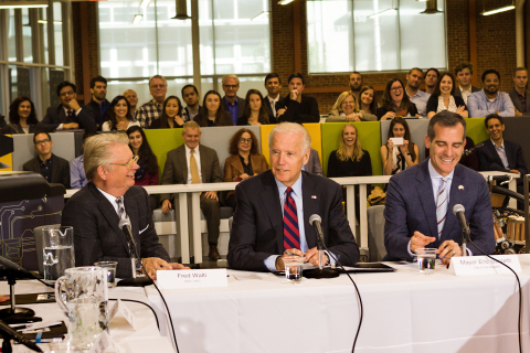 Last November, Vice President Joe Biden visited LACI to discuss jobs and clean technology. (Photo: Business Wire)