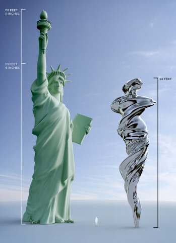 Venus vs. Statue of Liberty Rendering (Graphic: Business Wire)