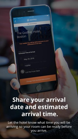With OpenKey version 3.0, you can share your arrival date and estimated arrival time so your room can be ready before you arrive. (Photo: Business Wire)