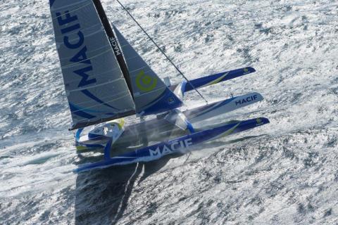 Intel and French Skipper Francois Gabart team-up with Trimaran MACIF (Photo: Business Wire)