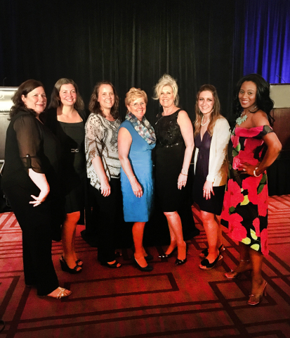 Axalta WIN members at Gala pictured left to right: Debbie Menz, Patricia Morschel, Tina Decamp, Petra Schroeder, Erin Tallant, Venessa Divito and Lisa Miree-Luke (Photo: Axalta)