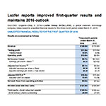 Luxfer Q1 2016 Report