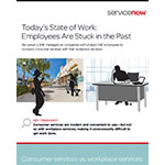 This infographic illustrates key data points in ServiceNow's State of Work: The Service Experience Gap survey. (Graphic: Business Wire)