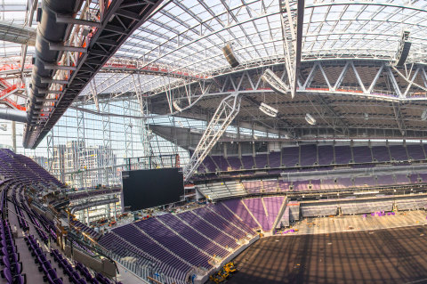 3M Science helps to create an enjoyable environment year round for Minnesota Viking fans by permitting outdoor atmosphere without frigid temperatures (Photo: Business Wire)