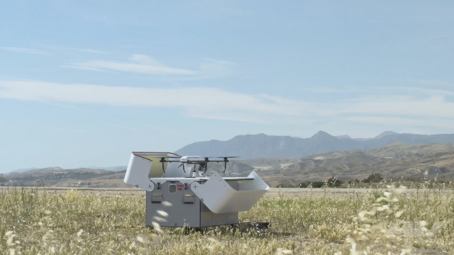 AeroVironment's Tether Eye unmanned aircraft system is designed to provide continuous, 24-hours-a-day surveillance at up to 150 feet above its launch point (http://www.avinc.com/)
