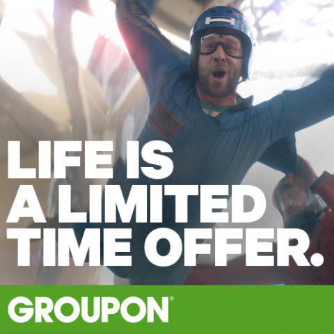 National campaign emphasizes living in the moment through Groupon (Graphic: Business Wire)