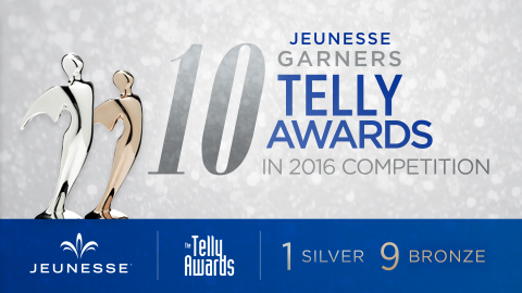 Jeunesse was honored for seven video projects in the 2016 Telly Awards. (Graphic: Business Wire)