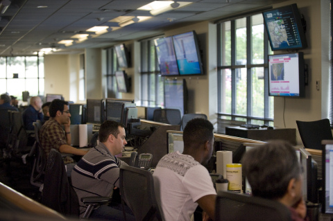 Inside a T-Mobile Network Operation Center: T-Mobile's Geo-Redundant Network Operation Centers (NOCs) closely manage network traffic and coordinate any response to an event such as the aftermath of a hurricane. (Photo: Business Wire)
