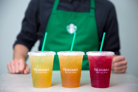 Starbucks and Anheuser-Busch announce they are working together to launch the first Teavana Ready-to-Drink (RTD) Tea with broad distribution in the U.S. in 2017. Starbucks retail stores nationwide currently serve premium handcrafted Teavana brewed and iced tea, which is a high growth category at Starbucks. (Photo: Business Wire)