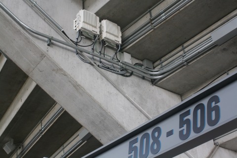 Remote units of CommScope’s ION-U DAS discretely installed in Bank of America Stadium (Photo: Business Wire)
