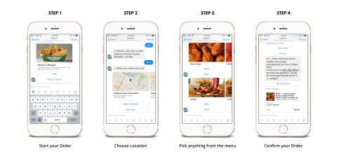 Social ordering process using Conversable through Twitter for Wingstop. (Photo: Business Wire)