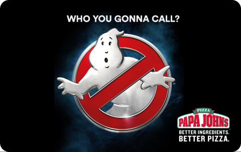 Ghostbusters-themed Papa John's Pizza Card. (Photo: Business Wire)