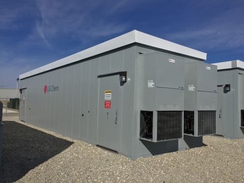 LG Chem batteries at the Village of Minster, Ohio, deliver key electric grid services for end users. (Photo: Business Wire)