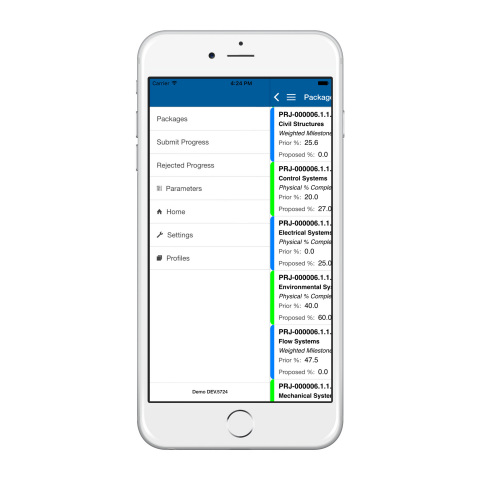 "A screenshot of the EcoSys Progress Reporting Mobile App" (Photo: Business Wire)