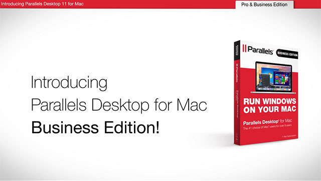 Video of how to run Windows on a Mac with the No. 1-selling Parallels Desktop 11 for Mac software which celebrates 10 years of innovation and industry firsts June 14-21, 2016 on Parallels.com.