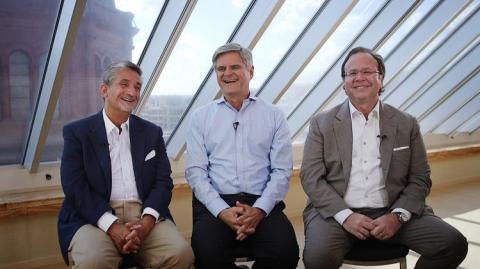 Revolution Growth Founders Ted Leonsis, Steve Case, and Donn Davis at Revolution’s Washington, D.C. headquarters. (Photo: Business Wire)