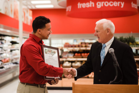 Target Store Team Leader Matthew D. Johnson and Supervisor Ron Roberts. (Photo: Business Wire)