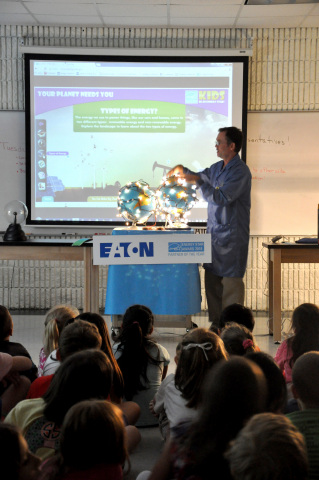 Eaton hosted an ENERGY STAR® Day at Huddleston Elementary School in Peachtree City, Georgia to educate students about energy usage and ways they can reduce energy consumption. (Photo: Business Wire)