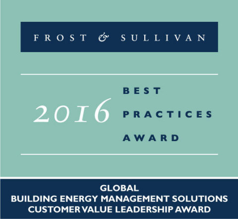 GridPoint Awarded the 2016 Customer Value Leadership Award from Frost & Sullivan for Building Energy Management (Graphic: Business Wire)