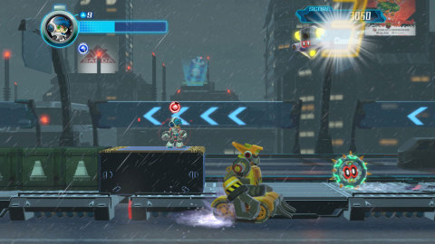 Created by games industry legend Keiji Inafune and a veteran team of developers, Mighty No. 9 transforms classic side-scrolling action with modern tech and fresh mechanics across 12 challenging stages and dozens of mini missions. (Photo: Business Wire)