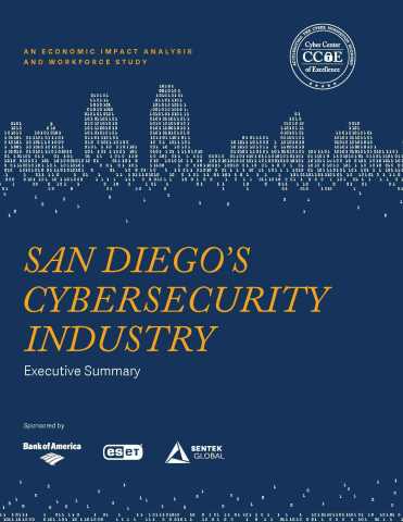 The San Diego Cyber Center of Excellence released its impact analysis and workforce study on the current state of the cybersecurity industry in San Diego on Thursday, June 23. (Graphic: Business Wire)