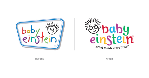 Baby Einstein logo, before and after. (Graphic: Business Wire)