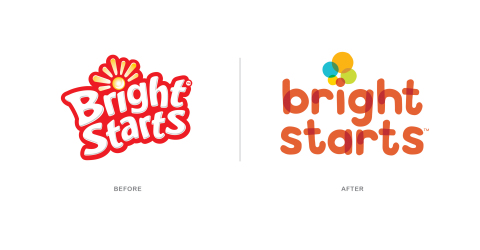 Bright Starts logo, before and after. (Graphic: Business Wire)