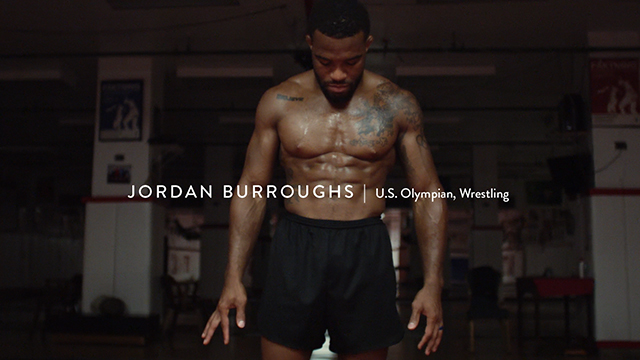 2012 U.S. Olympic gold medalist Jordan Burroughs in Hershey's campaign, "Hello From Home"