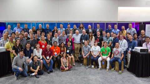 Esri Startup Program class of 2015 with founder and CEO Jack Dangermond. (Photo: Business Wire)