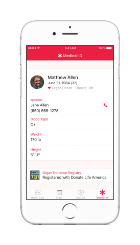 Apple & Donate Life America Bring National Organ Donor Registration to iPhone (Photo: Business Wire)