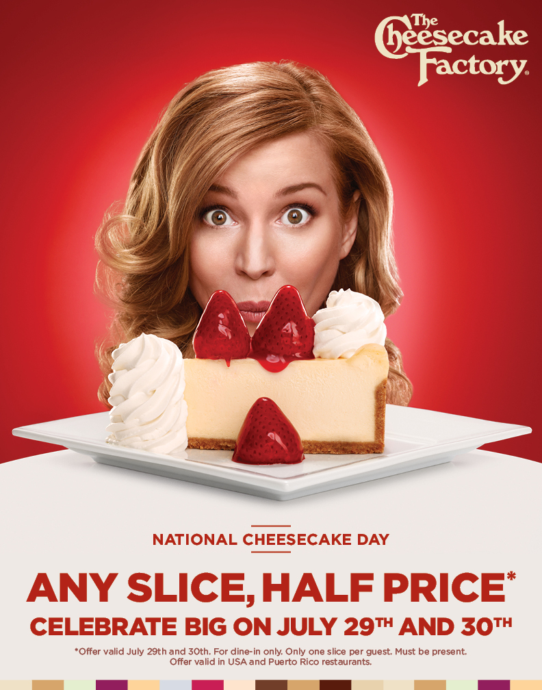 The Cheesecake Factory Offers Any Slice For Half Price On July 29 And 30 In Celebration Of