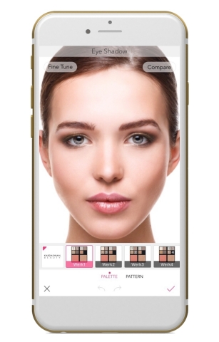 The hottest new Kardashian Beauty products are now available to try on with the augmented reality YouCam Makeup app (Graphic: Business Wire)