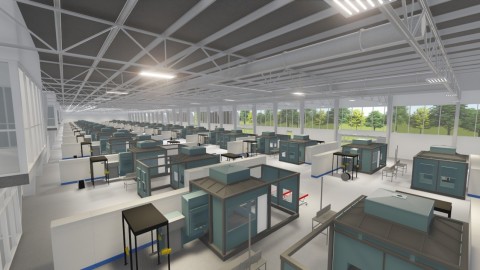 Artist Rendering of RPD Production Floor in $125M Norsk Titanium Plattsburgh, New York, Industrial Scale Additive Manufacturing Factory of the Future. (Graphic: Business Wire)