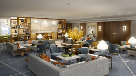 Our brand-new exclusive Club Lounge on the 45th floor will have its grand opening in December. Guest will experience the ultimate in relaxation with comfort and relief, apart from the urban hustle and bustle. (Photo: Business Wire)