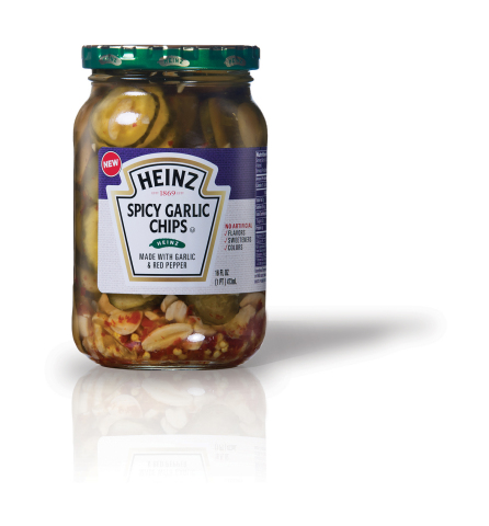 Heinz Spicy Garlic Chips are made with real garlic and red pepper. (Photo: Business Wire)