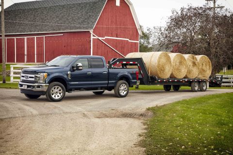 The 2017 Ford Super Duty is the undisputed leader in towing, offering available best-in-class performance in all towing categories, plus smart technology no other competitor has to enable greater confidence when towing. (Photo: Business Wire)