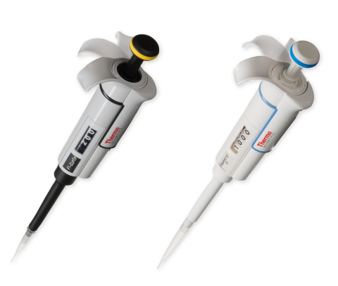 Redesigned Thermo Scientific Finnpipette F1 and F1-ClipTip pipettes now have added features designed to improve user comfort and productivity (Photo: Business Wire)