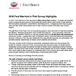 2016 Warriors in Pink Survey Fact Sheet