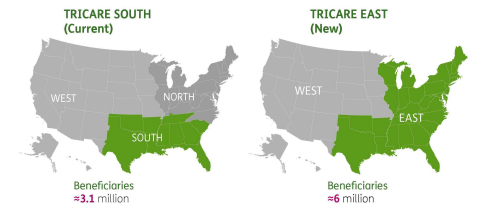 Humana footprint of TRICARE (Photo: Business Wire)