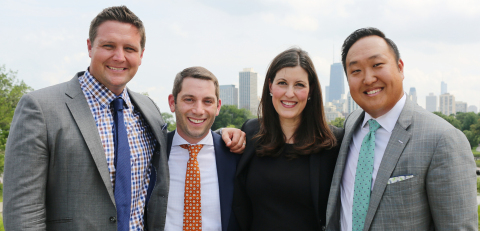 Top-producing Chicago real estate agents (l-r) Joe Zimmerman, Josh Weinberg, Mary Haight and Tommy Choi are joining forces to open Chicago's first Keller Williams market center in Lincoln Park. This partnership will significantly increase the KW presence in the Chicago residential real estate market. (Photo: Business Wire)