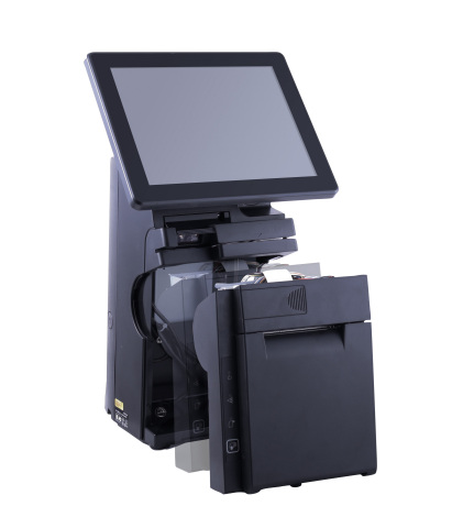HS3510, compact space-saving POS touch screen for hospitality and retail, has a modular design to swap out the printer mechanism for easy serviceability in minutes. (Photo: Business Wire)