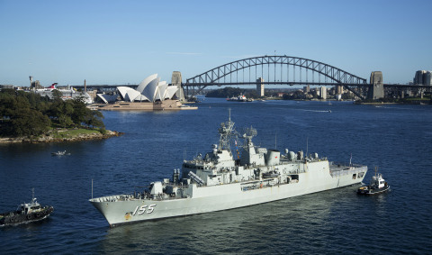 Evoqua Water Technologies has been selected by BAE Systems Australia Ltd. to design and deliver technology and products that prevent marine growth in seawater cooling systems for installation onto the Royal Australian Navy ANZAC Class frigates. (Photo: Business Wire)