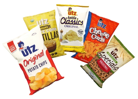 A selection of Utz and related brand snack food offerings (Photo: Utz Quality Foods, Inc.)