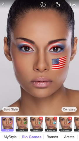 USA flag look in Perfect365 (Graphic: Business Wire)