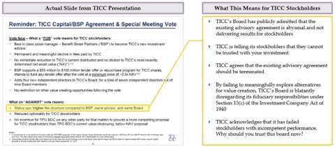 TPG Specialty Lending, Inc. Sends Letter To TICC Capital Corp. Chairman ...