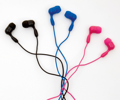 Staples Less List for School: Staples ear buds, $7 (prices valid through the back-to-school season). (Photo: Business Wire)