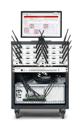 Powered by LabVIEW Communications, the MIMO Application Framework with NI USRP and PXI provide wireless researchers with a fully open reference solution to accelerate 5G prototyping. (Photo: Business Wire)