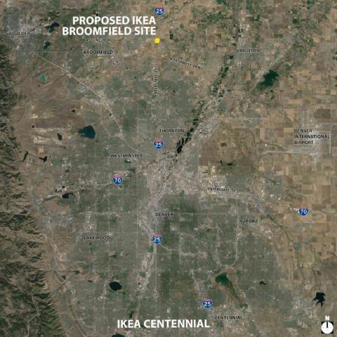 Planning for the future, IKEA looks Northward to Broomfield, Colorado as potential location for second Denver-area store (Photo: Business Wire)